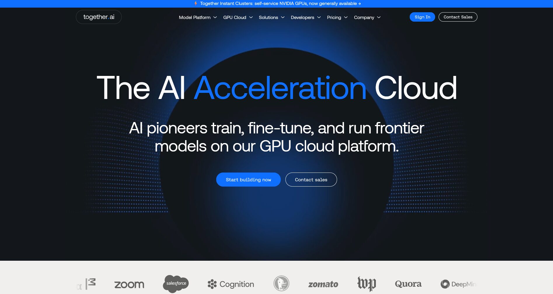 Captura de tela de alternativas ao Together AI